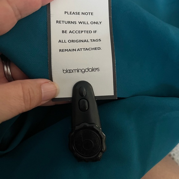 NWT Eliza J Blue Formal Cascading Ruffle Gown With Front Slit Size 12 - Picture 8 of 8